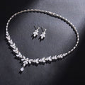 Luxury Banquet Earrings And Marquise Princess Necklace Set For Women's Formal Dress Jewelry view 2