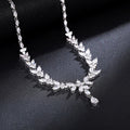 Luxury Banquet Earrings And Marquise Princess Necklace Set For Women's Formal Dress Jewelry view 5
