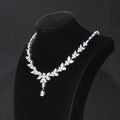 Luxury Banquet Earrings And Marquise Princess Necklace Set For Women's Formal Dress Jewelry view 3