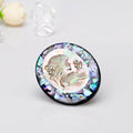 Gold Tone Silver Tone Abalone Shell Shell Metal Brooch Pin view 5