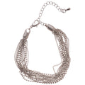 Copper Geometric Multilayer Chain Bangle Minimalist Fashion Bracelet for Women view 5