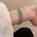 Copper Geometric Multilayer Chain Bangle Minimalist Fashion Bracelet for Women view 3