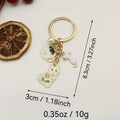 Metal Mini Cat Keychain Cute Car Bag Charm view 2