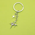 Zinc Alloy Hollow Star Moon Keychain Bag Charm view 1