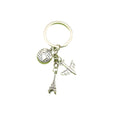 Zinc Alloy Travel Airplane Globe Tower Keychain Car Key Ring view 5