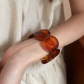 European Style Marbled Acrylic Geometric Round Spliced Bangle For Commuter Fashion Jewelry view 4
