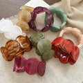 European Style Marbled Acrylic Geometric Round Spliced Bangle For Commuter Fashion Jewelry view 1