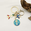 Metal Cartoon Astronaut Planet Keychain Car Key Ring Gift view 4