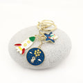 Metal Cartoon Astronaut Planet Keychain Car Key Ring Gift view 3