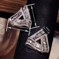 European American Minimalist Hollow Triangle Stud Earrings For Women, Daily Wear Fashion Jewelry view 4