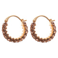 Alloy Rhinestone Geometric Round Stud Earrings Vintage Elegant Light Luxury Jewelry For Women view 5