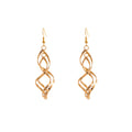 Elegant Twisted Geometric Hollow Alloy Metal Double Spiral Drop Hook Fashion Dangle Earrings view 5