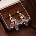 Elegant Luxury Rhinestone Crystal Water Drop Chandelier Dangle Earrings For Women With Alloy Silver Pin Earrings view 4