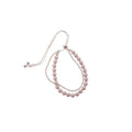 French Vintage Light Luxury Faux Pearl Cubic Zirconia Rose Pendant Necklace For Women view 5