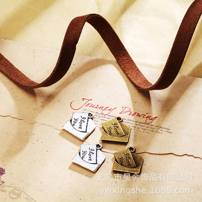 Vintage I Love You Letter Alloy Charm Pendant