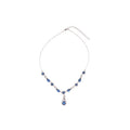 Rhinestone Geometric Circle Teardrop Pendant Alloy Necklace Elegant Light Luxury Choker view 5