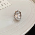 European Metal Double Layer Wrinkled Open Ring For Women view 4