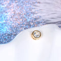 Clear Round Crystal Bezel Invisible-Line Necklaces in Gold or Silver Tone view 5