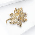 Alloy Rhinestone Enamel Flower Brooch Pin For Fashion Clothing Decor view 4