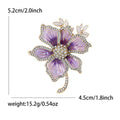 Alloy Rhinestone Enamel Flower Brooch Pin For Fashion Clothing Decor view 6
