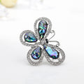 Aqua Silver Tone Abalone Shell Shell Metal Brooch Pin view 5