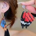Acrylic Butterfly Wing Pendant Drop Earrings Statement Light Luxury Ear Hook Jewelry view 3