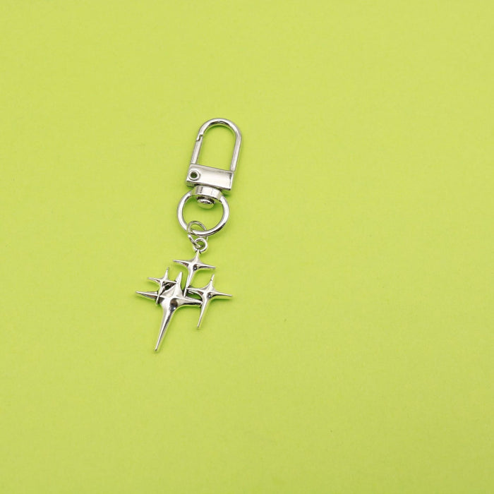 Metal Y2K Star Keychain Backpack Charm Holiday Gift