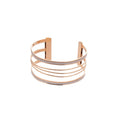 European American Style Metal Multi Layer Open Bangle Minimalist Round Cuff Jewelry view 5