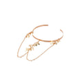 Metal Butterfly Tassel Chain Open Cuff Bangle European Style Fashion Arm Bracelet view 5