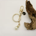 Metal Pearl Heart Keychain Bag Charm view 4