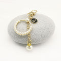 Metal Pearl Heart Keychain Bag Charm view 3