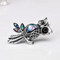 Black Silver Tone Abalone Shell Shell Metal Brooch Pin 5.6 x 3.7 cm view 5