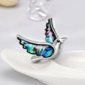 Black Silver Tone Abalone Shell Shell Metal Brooch Pin 2.9 x 3.3 cm view 4