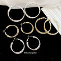 Copper Geometric Cross Circle Pendant Drop Earrings For Women Minimalist Office Fashion view 2
