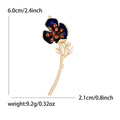 Alloy Enamel Poppy Flower Brooch Pin For Women Suits Cardigans view 4