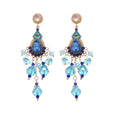 Luxury Waterdrop Crystal Tassel Drop Earrings With Silver Needle Vintage Palace Style view 5