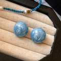 Alloy Geometric Round Ball Stud Earrings With Enamel Oil Drip, Light Luxury Vacation Style view 4