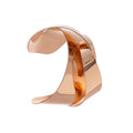 European American Glossy Metal Knot Open Round Bangle Fashion Minimalist Arm Cuff Jewelry view 5
