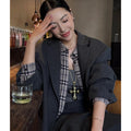 Dark Gothic Resin Geometric Cross Pendant Long Sweater Necklace Vintage Light Luxury Style view 4
