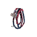Ethnic Style Glass Crystal Beaded Bracelet With Elephant And Heart Charms Layered Pendant Design view 5