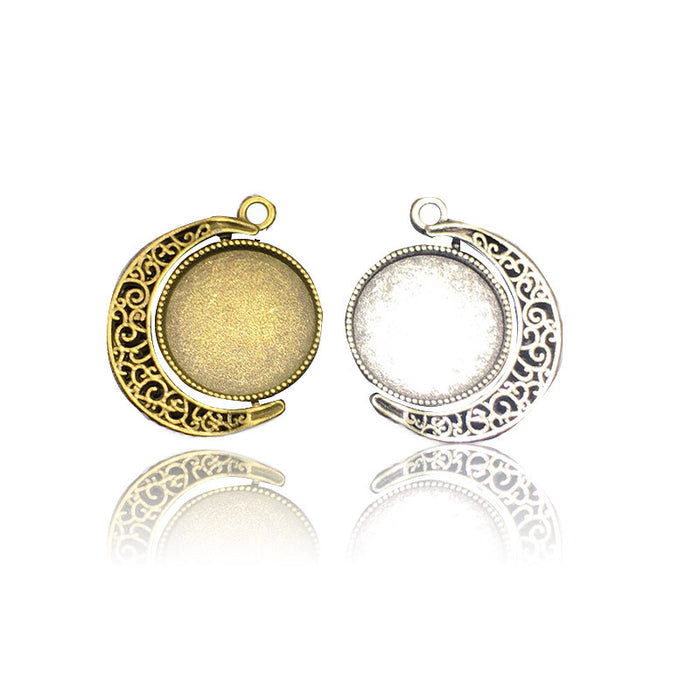 Gold-Tone Moon Metal Charms with 2 Listed Options for DIY Jewelry Making