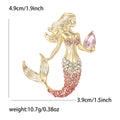 Alloy Rhinestone Mermaid Brooch For Elegant Garment Accessories view 5