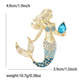 Alloy Rhinestone Mermaid Brooch For Elegant Garment Accessories view 6