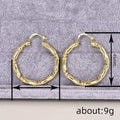 Electroplated Metal Bamboo Joint Polygon Ear Cuff Earrings For Women, Old Money Style Jewelry view 4