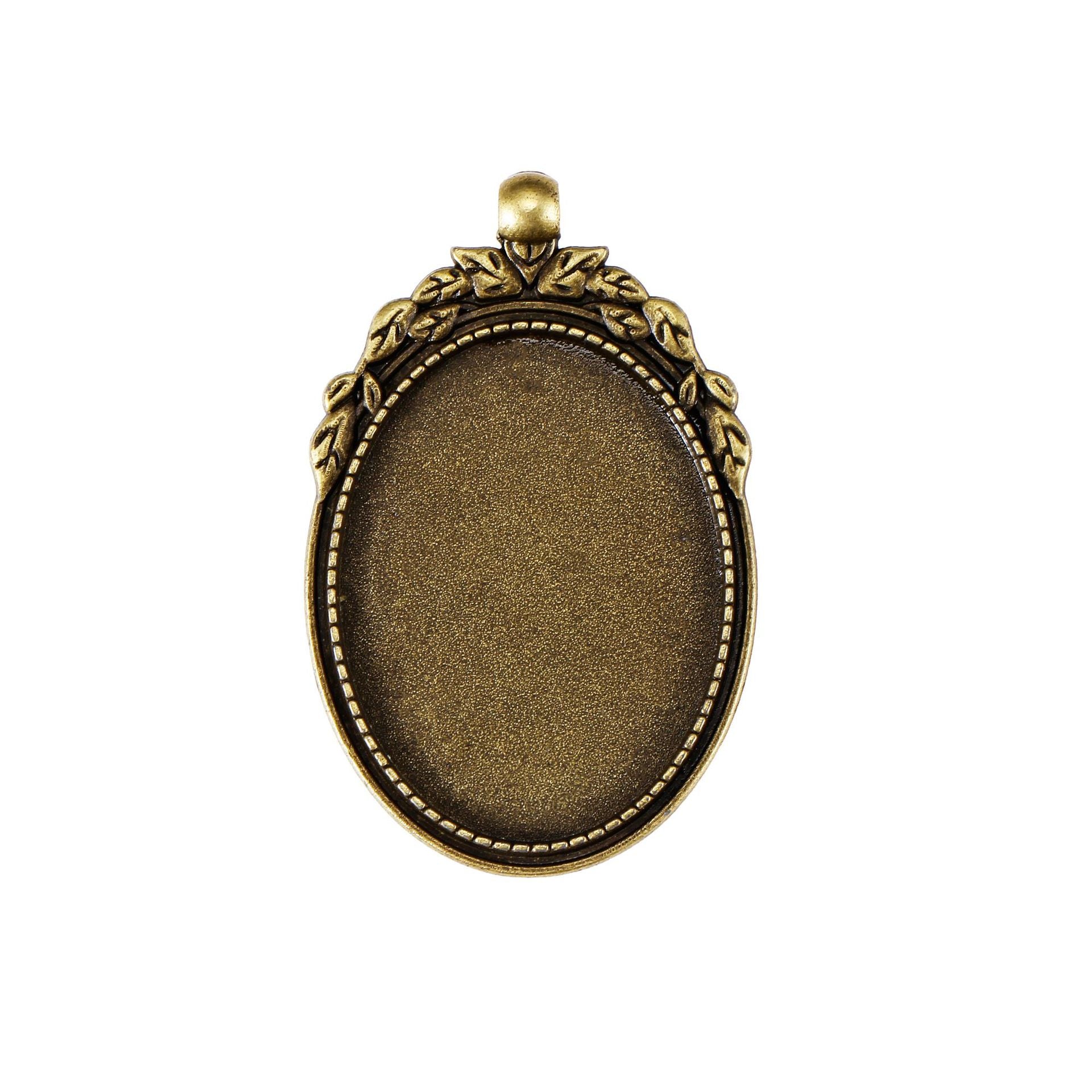 30x40mm Vintage Keychain Cabochon Tray Pendant Base