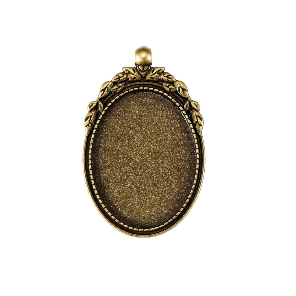 30x40mm Vintage Keychain Cabochon Tray Pendant Base