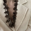 Bohemian Irregular Round Coconut Shell Tassel Pendant Necklace Ethnic Geometric Collarbone Jewelry view 3