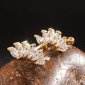 Minimalist Marquise Cartilage Stud Earrings For Women, Simple Daily Wear Trendy Ear Bone Pins view 3