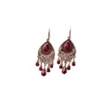Ethnic Style Glass Round Ball Teardrop Floral Tassel Drop Earrings Vintage Light Luxury Ear Hooks view 5