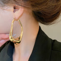 Resin Geometric Irregular Hollow Pendant Drop Earrings Statement Modern European American Style view 3